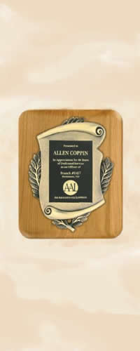 Item#3C701 Elliptical Edge Walnut Plaque