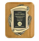 Elliptical Edge Genuine Walnut Plaque